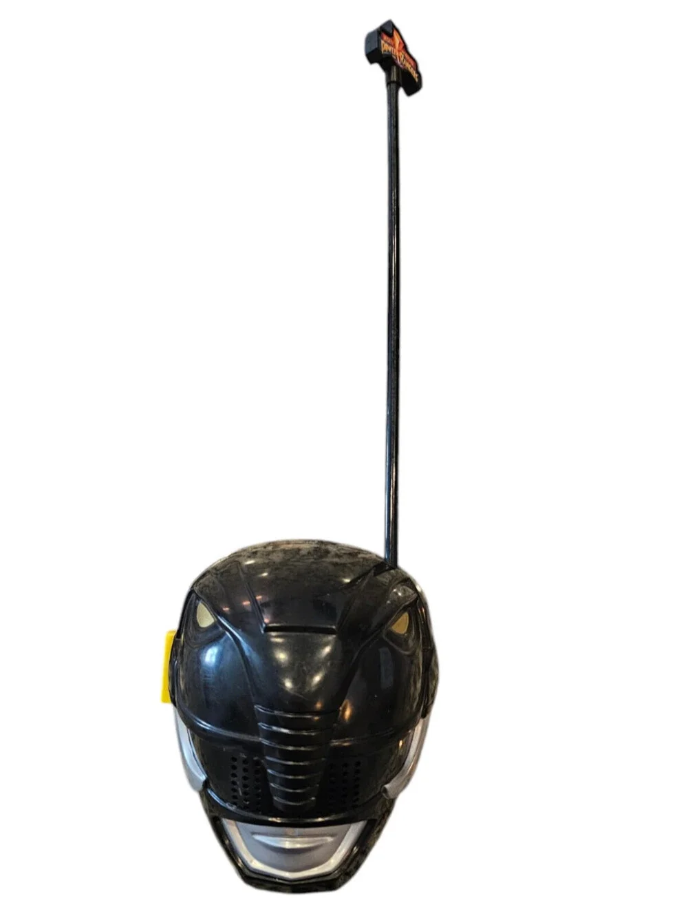 Vintage 1994 Black Ranger helmet walkie-talkie from Mighty Morphin Power Rangers